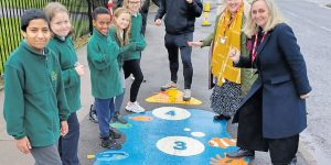 Greenside Primary pupils design local pavement games