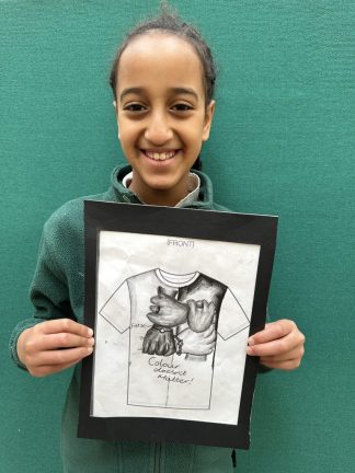 Martha with her award winning design!