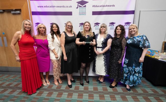 Adswood Team winning Education Award
