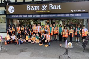 Holden Clough pupils at cafe event
